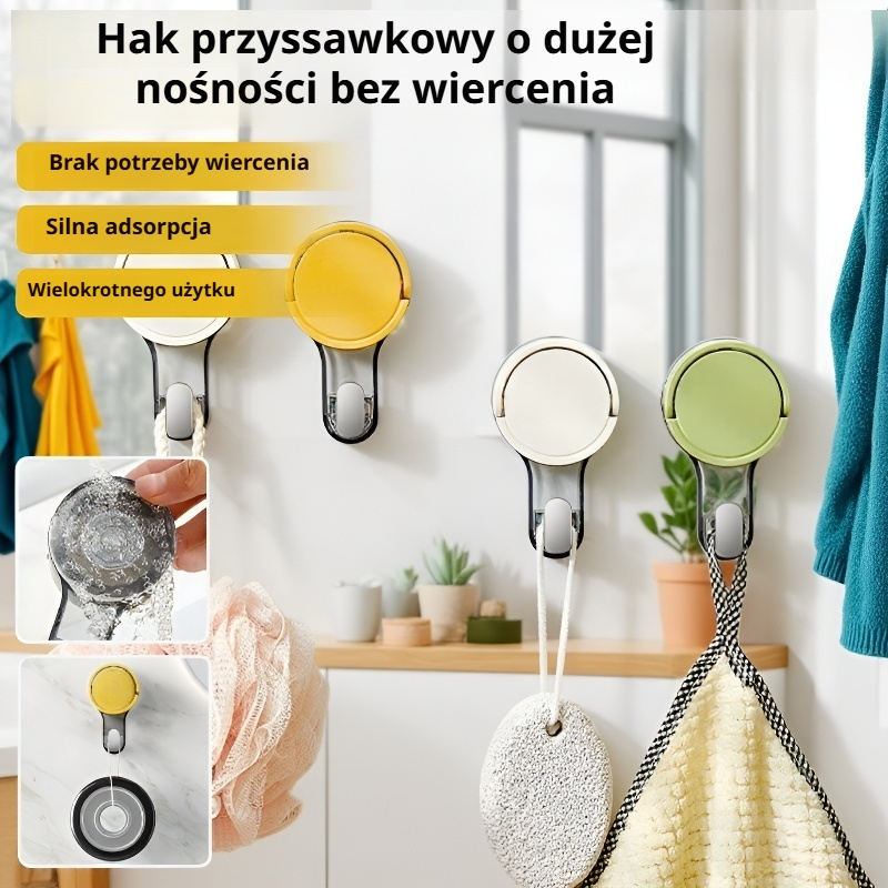 Bezinwazyjny mocny haczyk na przyssawkę