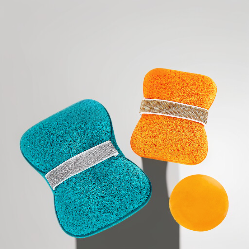 Detalle de estructura de esponja de panal para limpieza