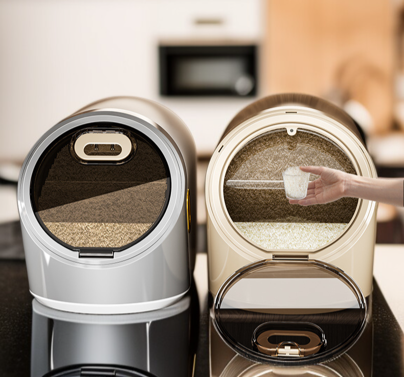 쌀통 뚜껑 밀폐 구조 상세