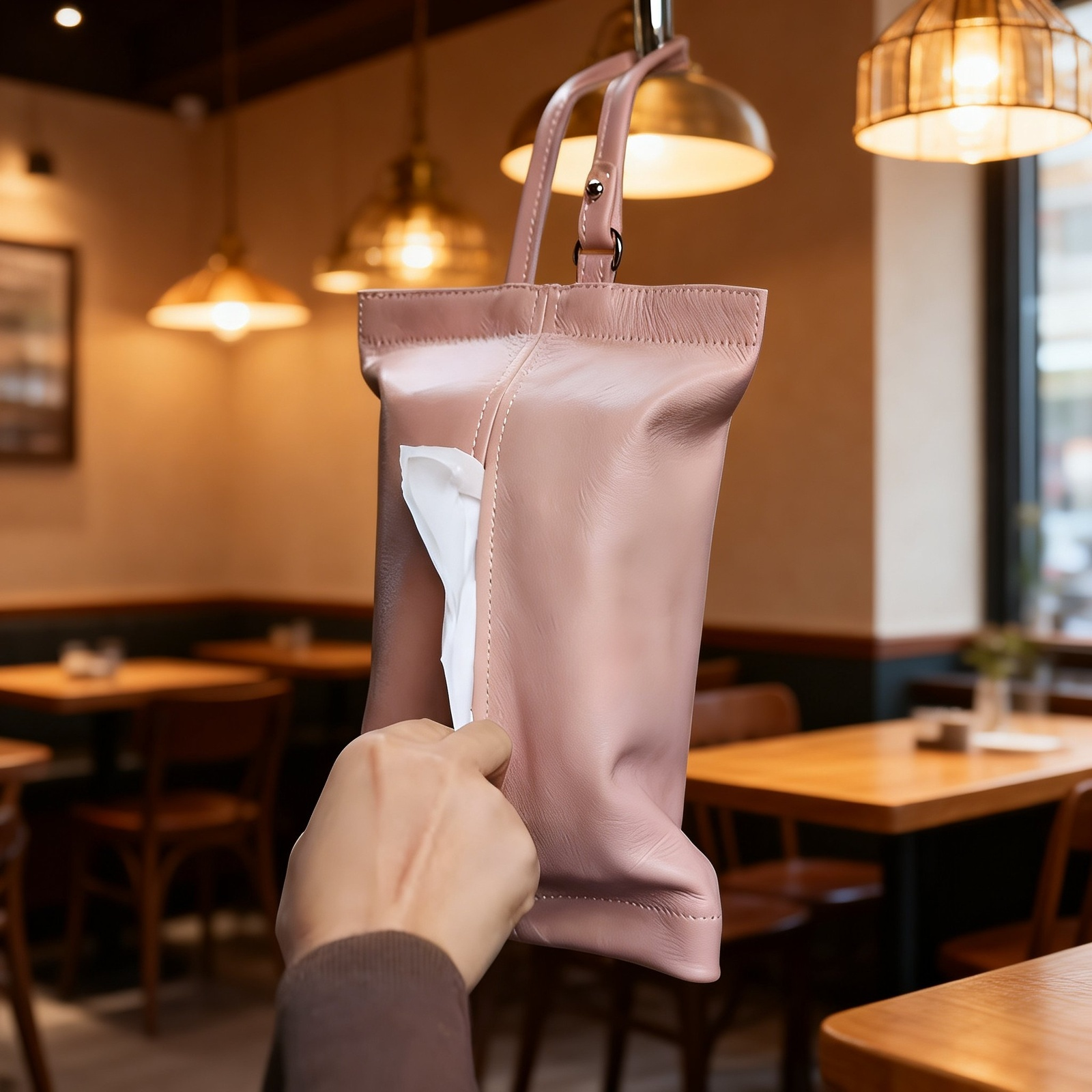 Auto-Hängende Taschentuchbox aus echtem Leder, hitzebeständig und sonnenschutz