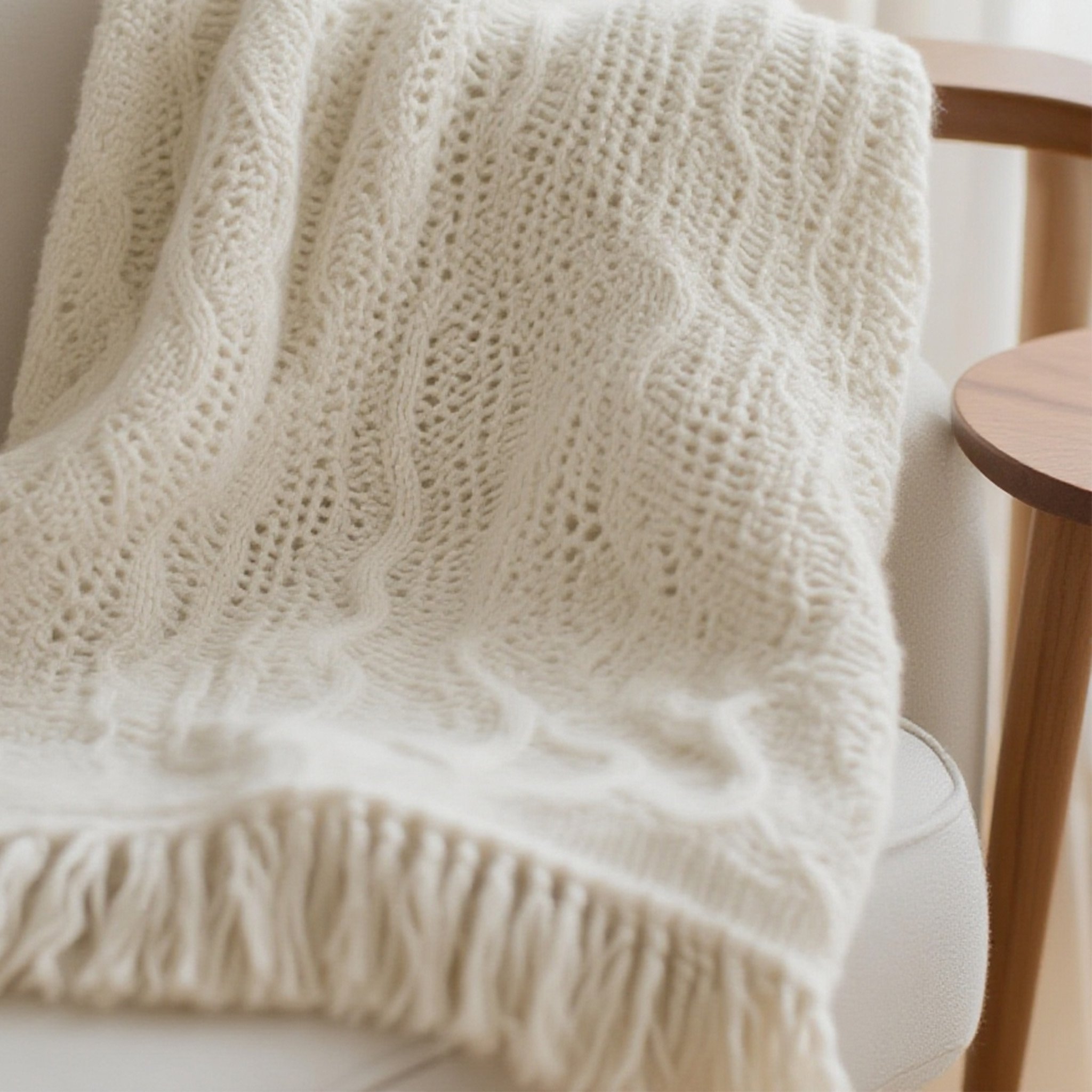  ผ้าห่มผ้าฝ้ายถักเนื้อนุ่มสบาย