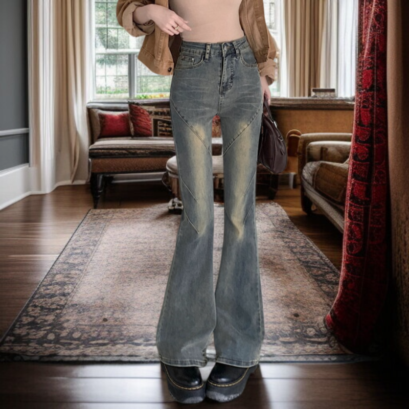 レディースストレッチフレアジーンズ