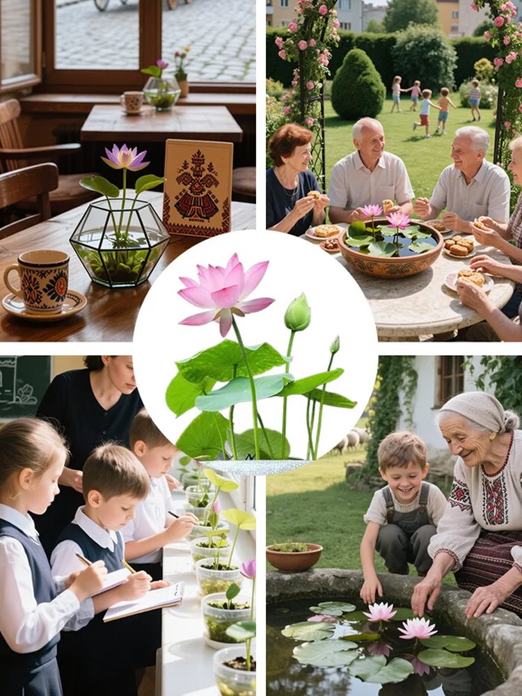 Prosperující s vodou! Přírodní čistička vzduchu! Rozkvetlý dům s voňavým hydroponickým lotusem