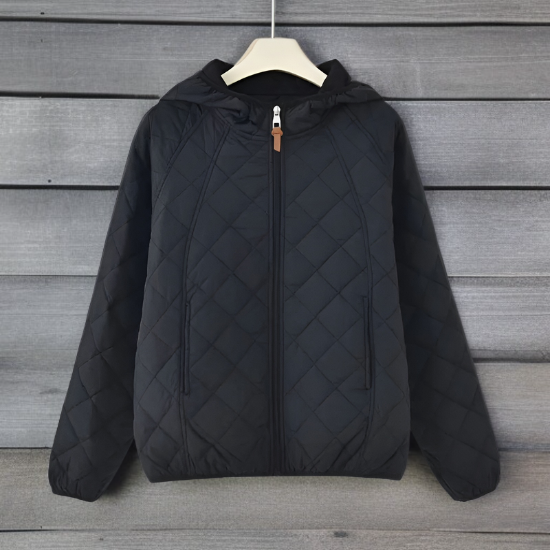 Fashionable Lightweight Winter Hooded Cotton Jacket for Women 2025 – Warm, Loose, Short Style