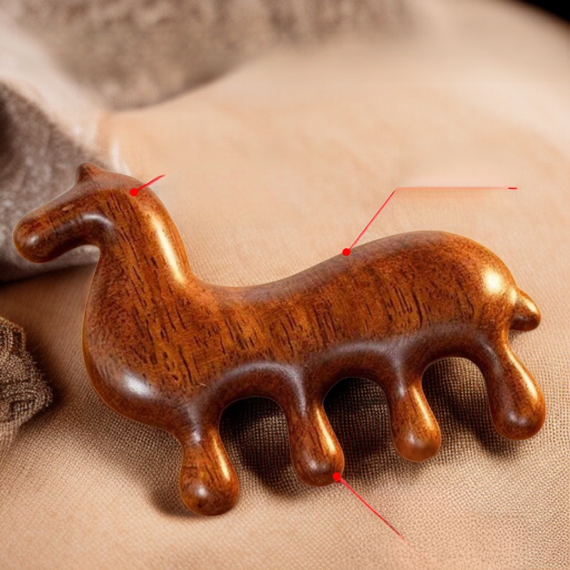 فرشاة تدليك خشب الصندل نسخة خاصة لعام الحصان