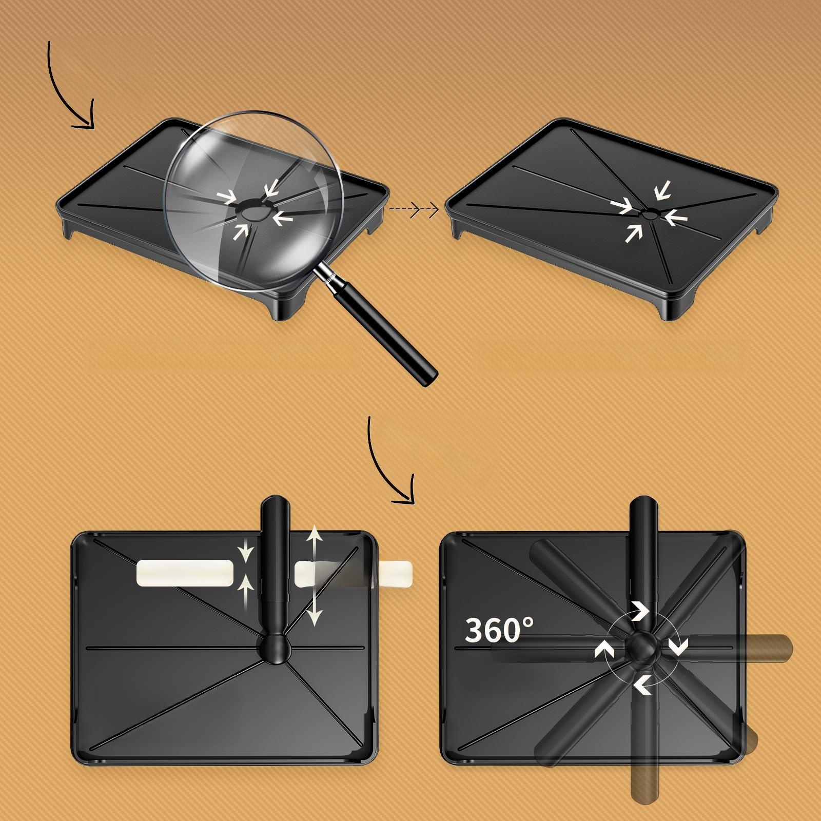 キッチン伸縮式排水ラック、食器ラック