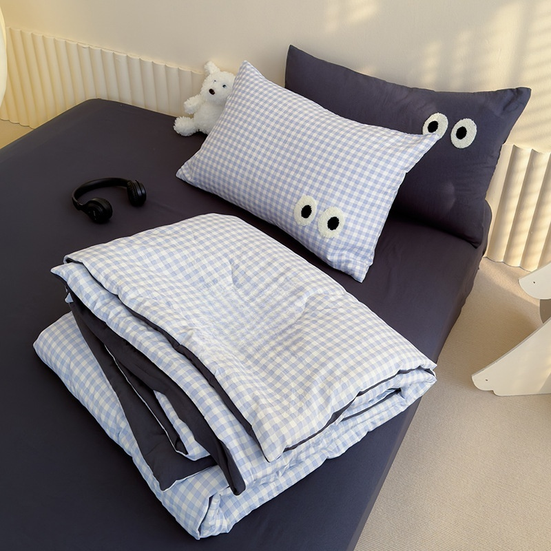 ผ้าห่มบางไฟเบอร์ถั่วเหลือง ผ้าห่มเครื่องปรับอากาศฤดูร้อน ลายตารางสำหรับแม่และเด็ก