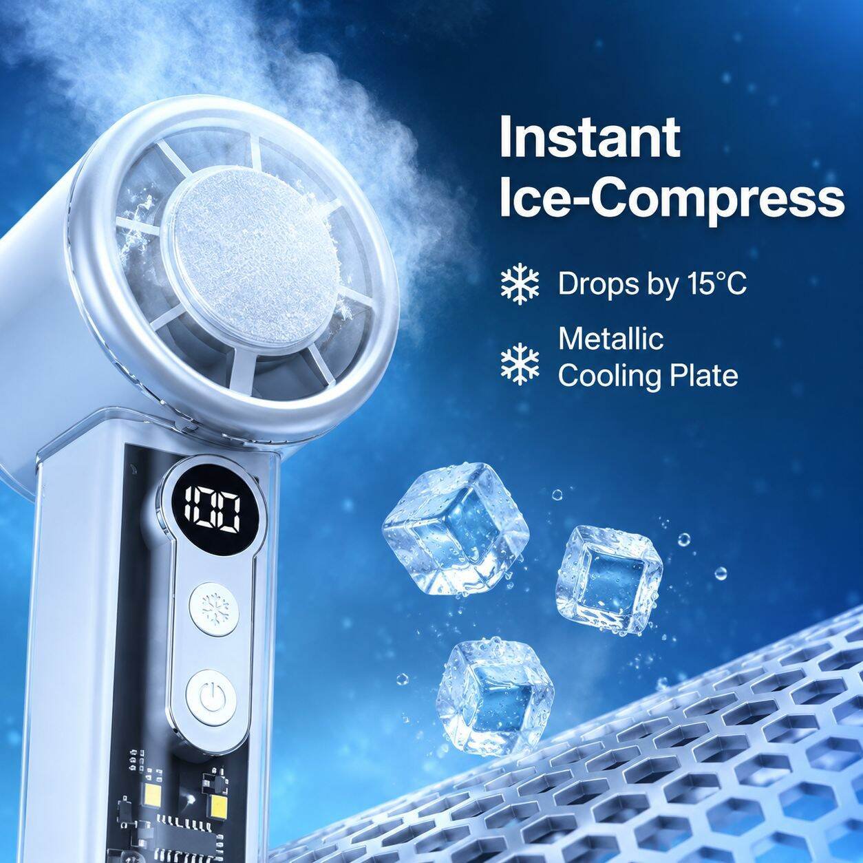 Digital Display Portable Mini Turbo High-Speed Fan