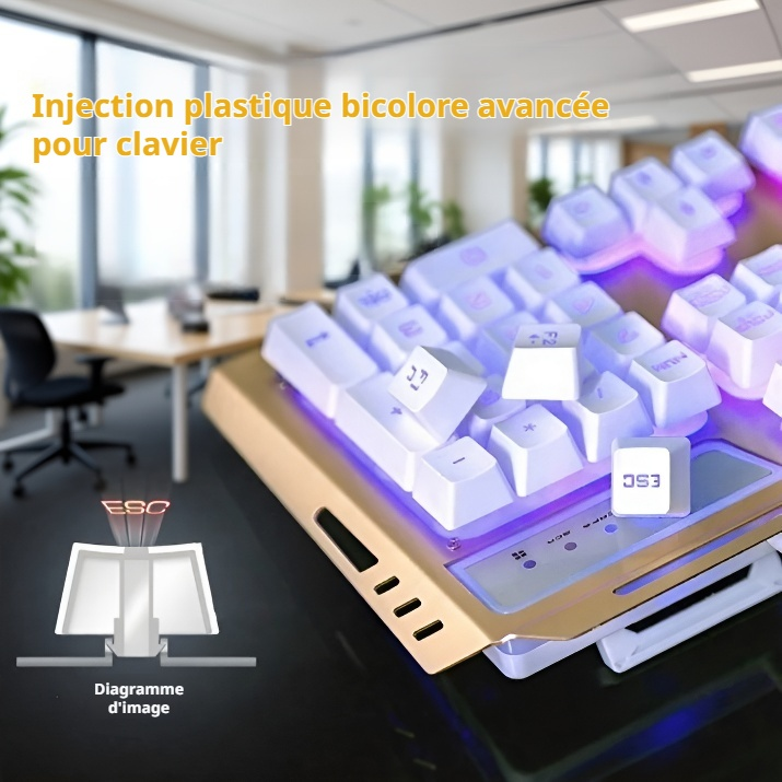 Ensemble clavier et souris mécanique