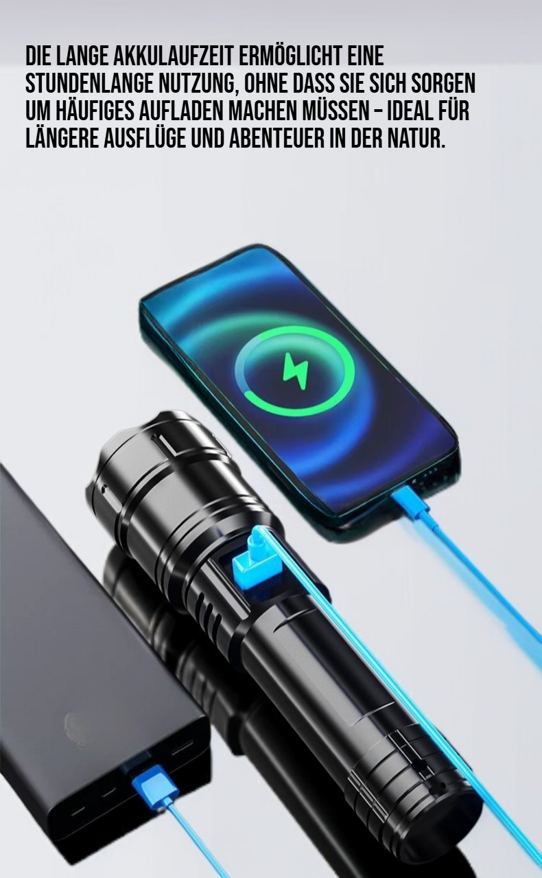 Wasserdichte und robuste Outdoor-Taschenlampe für Camping