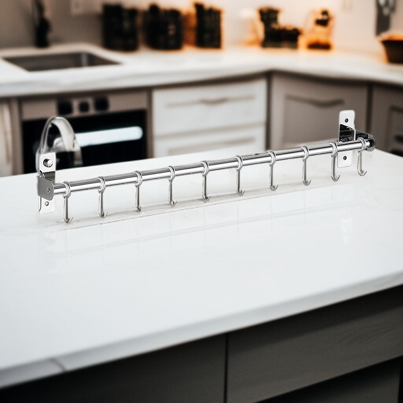 Samoprzylepny organizer kuchenny na ścianę, półka na noże i akcesoria