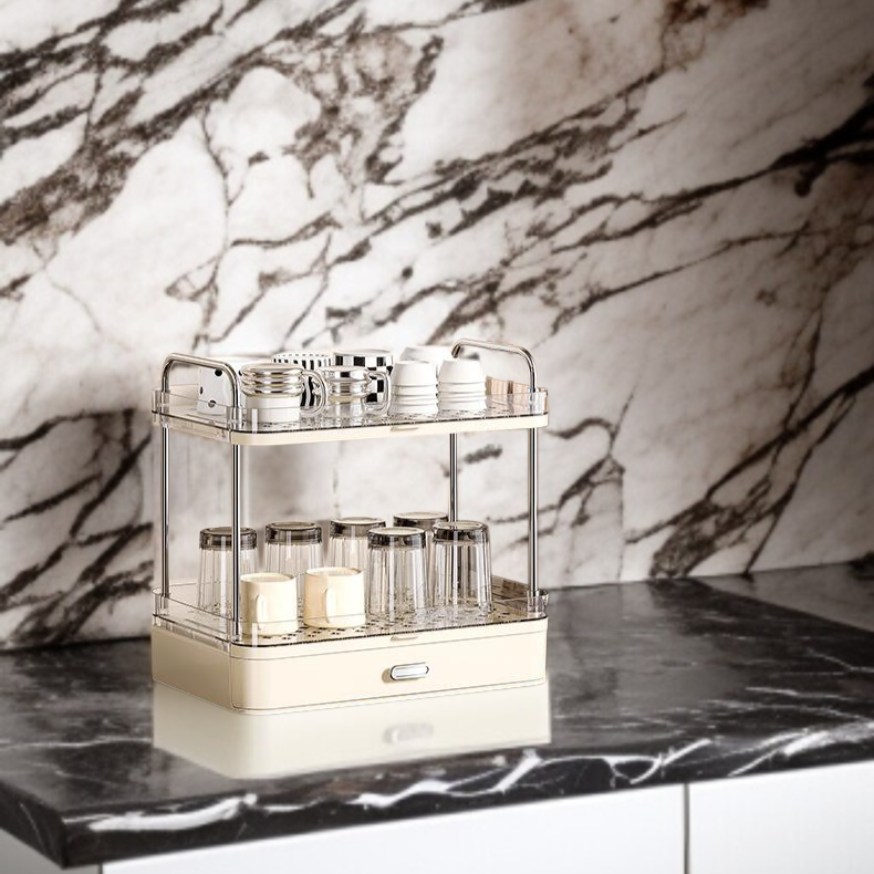 省スペース設計のコップ収納棚