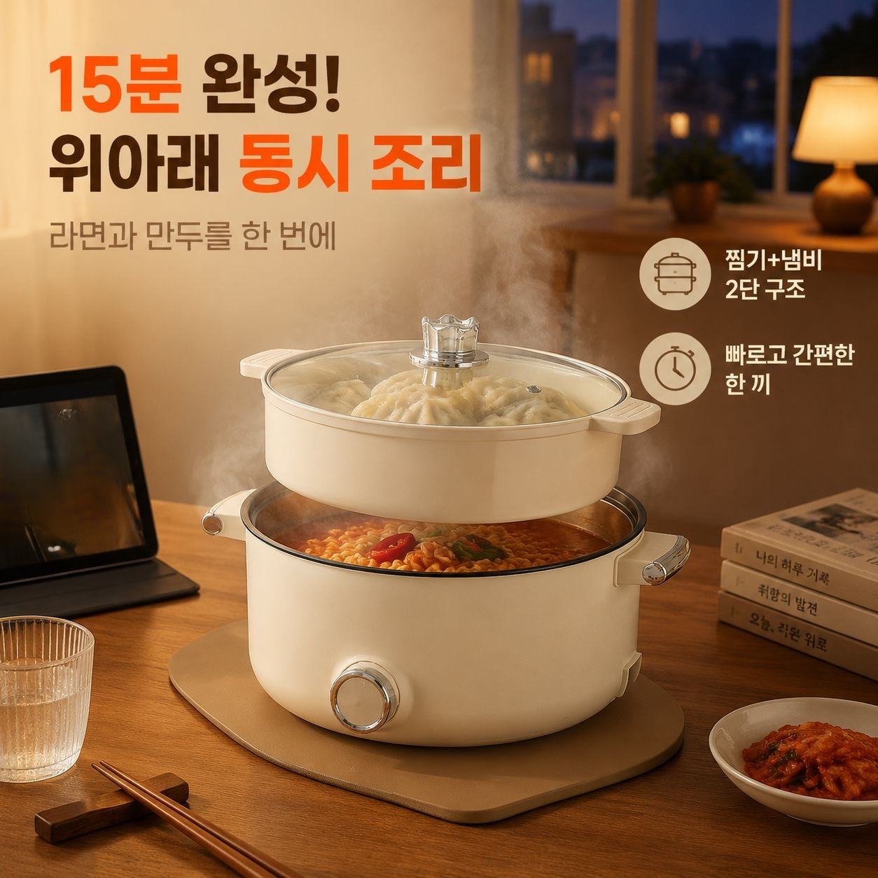 기숙사 가정용 다기능 학생 전기 냄비