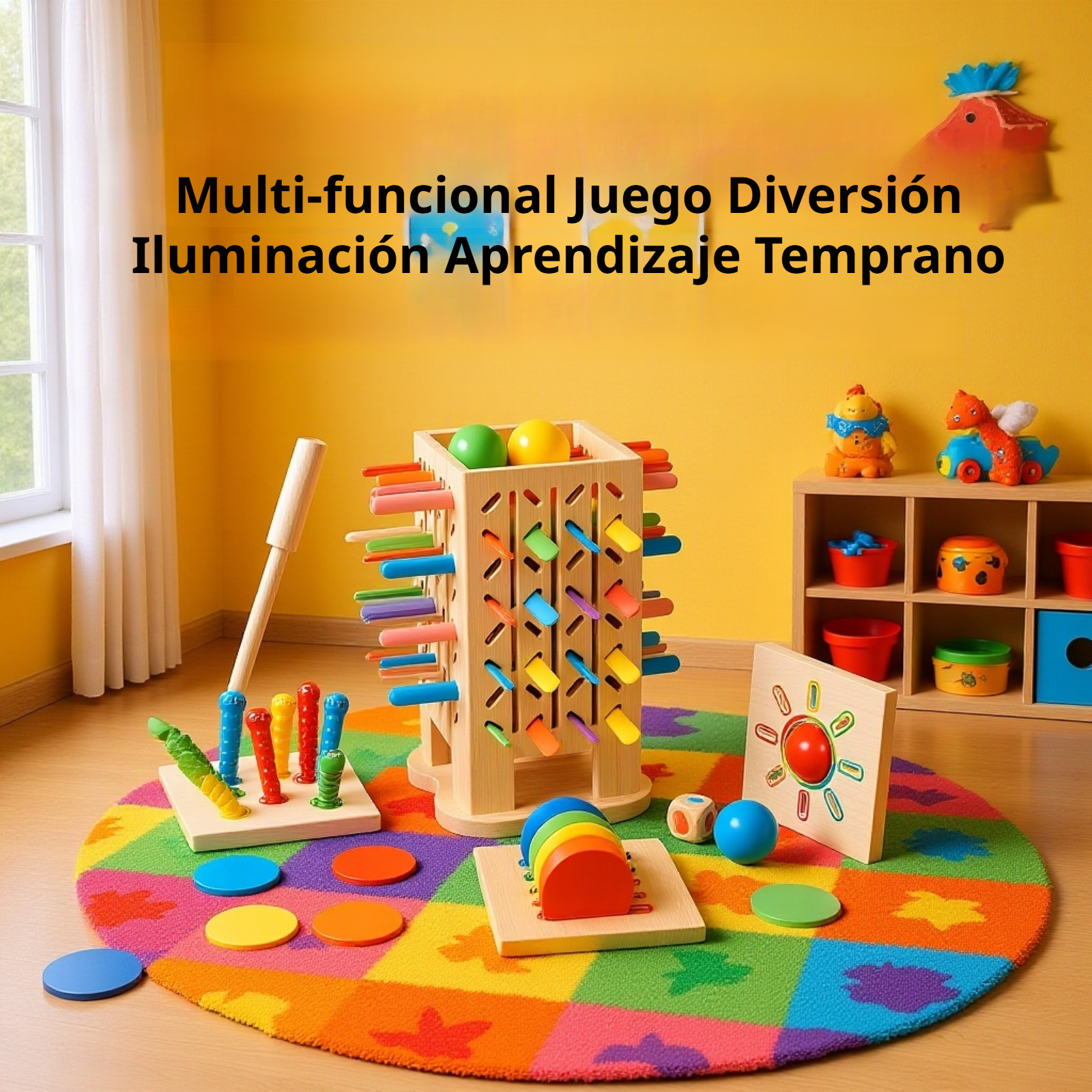 Bloques de madera educativos para niños pequeños