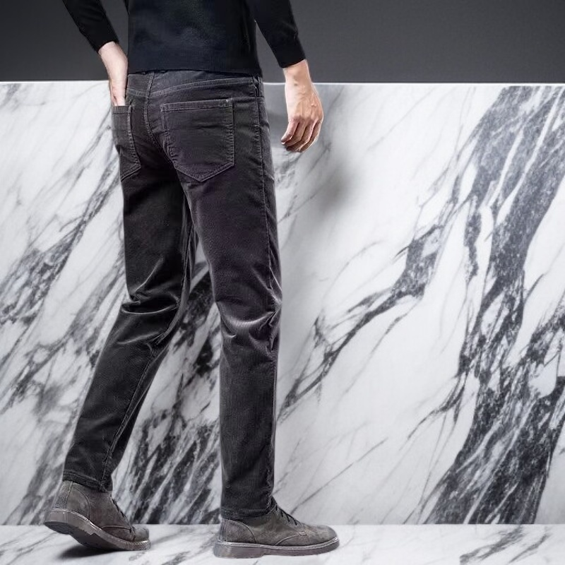 メンズ ビジネス フリース裏地 カジュアル コーデュロイ パンツ