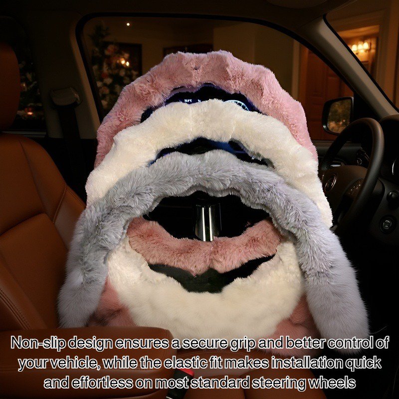 Bubble velvet steering wheel cover