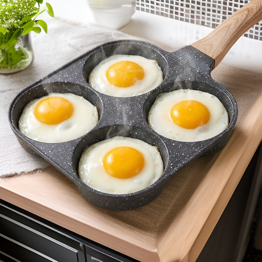 Double-burner induction cooker egg frying pan