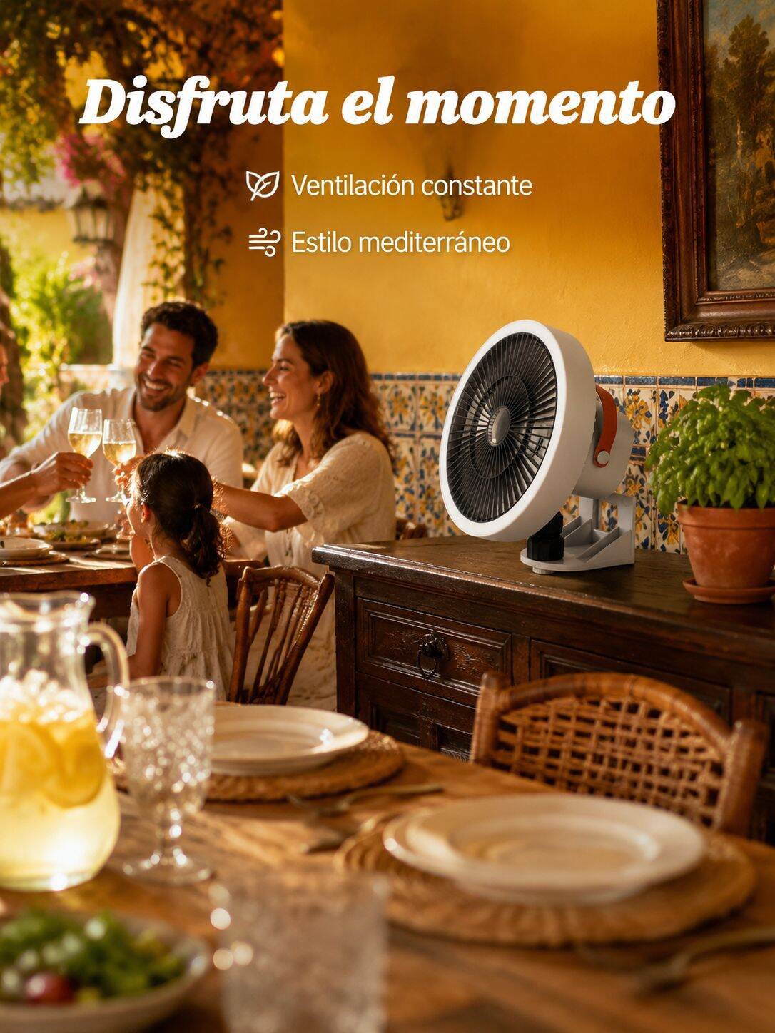 Ventilador portátil y ligero para el hogar