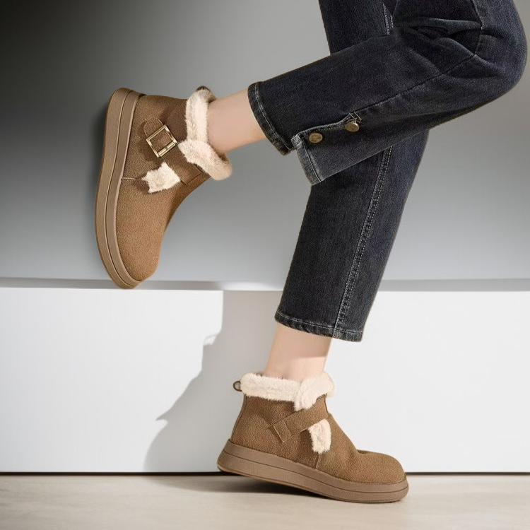 양털 안감, 따뜻함, 두꺼운 밑창, 눈 방지 부츠