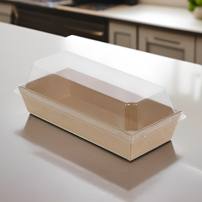 علبة ورقية شفافة باللون الأبيض