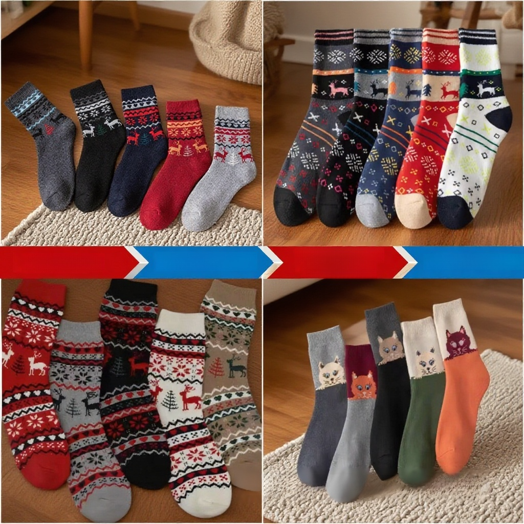 秋冬女士中筒襪