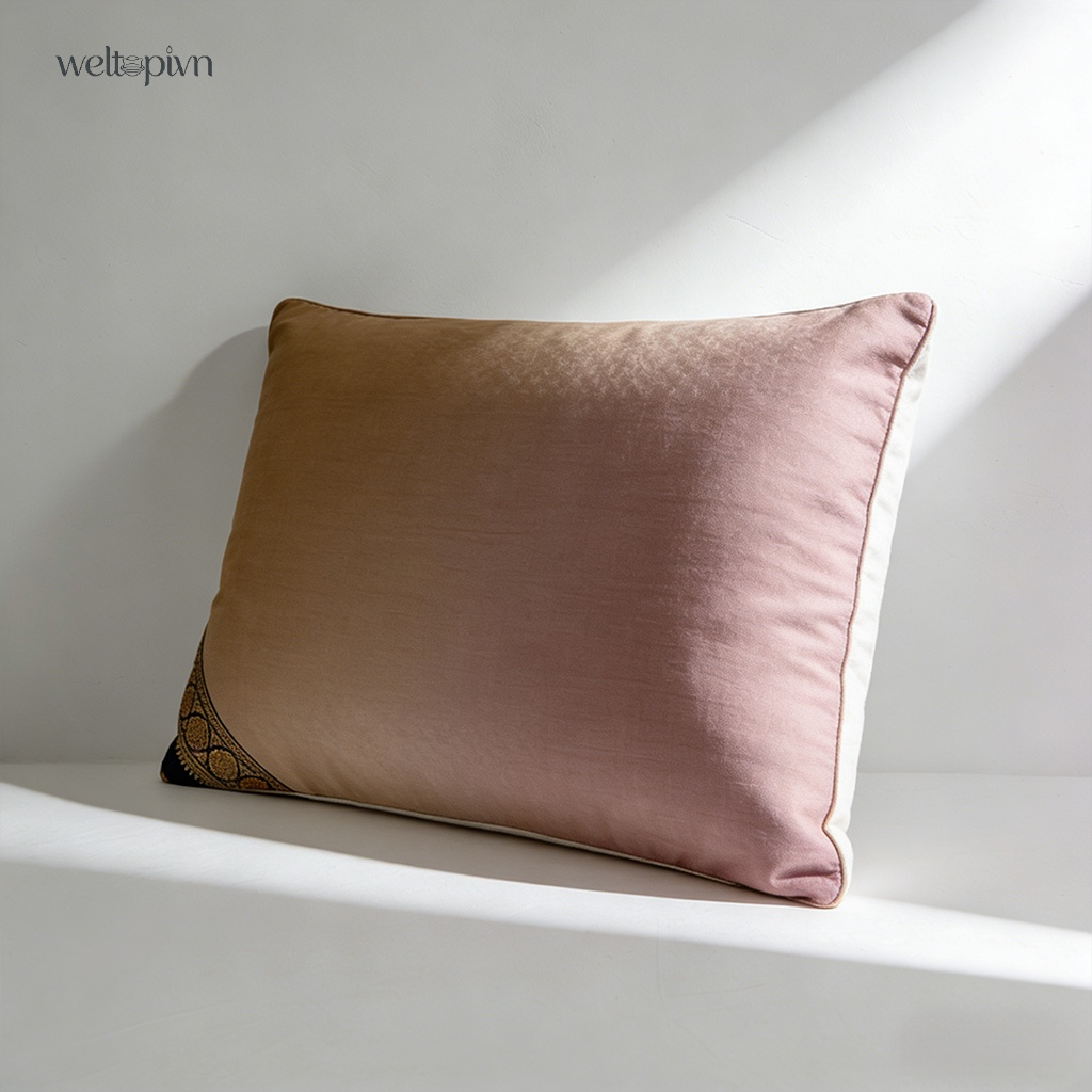 รายละเอียดผ้าขนนุ่มของปลอกหมอน