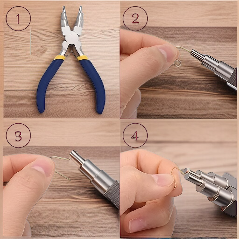 6개의 코일이 감긴 6개의 원통형 쥬얼리 플라이어