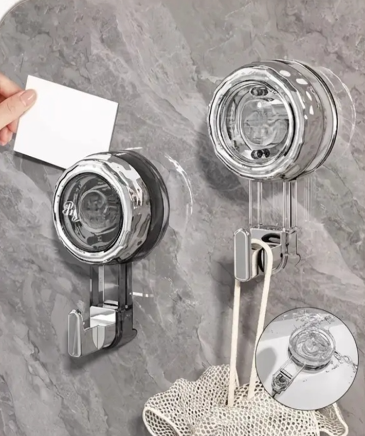 ติดตั้งตะขอดูดแบบหมุนได้ง่าย ไม่ต้องเจาะผนัง