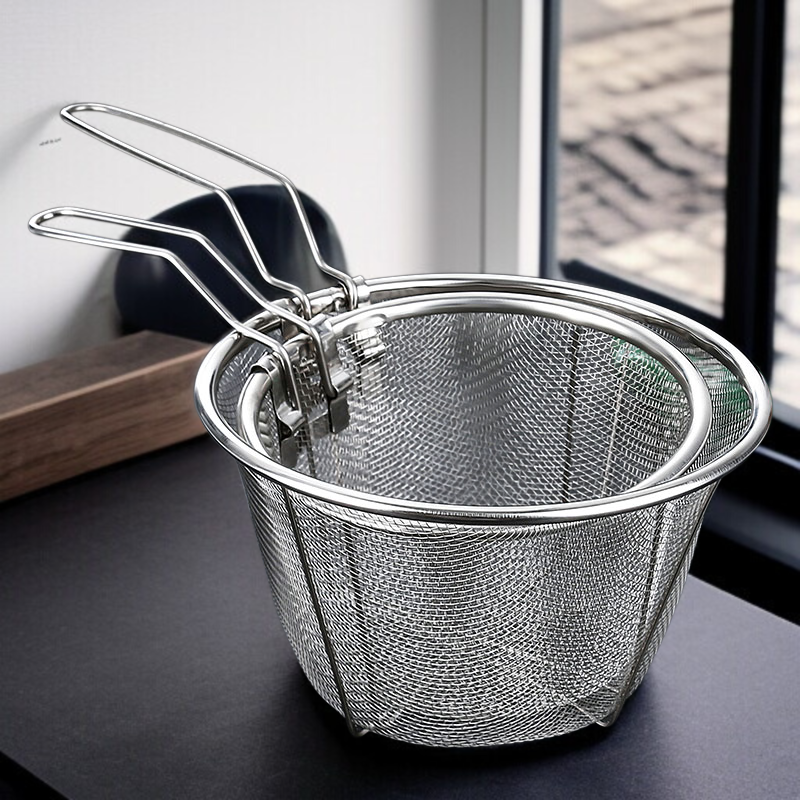 家庭用折りたたみ式油切りネットステンレス多機能餃子道具 キッチンメッシュふるい油切りメッシュ