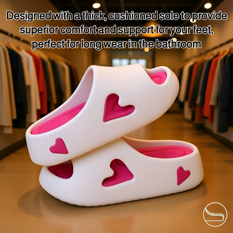 Women's home thick-soled non-slip bathroom slippers