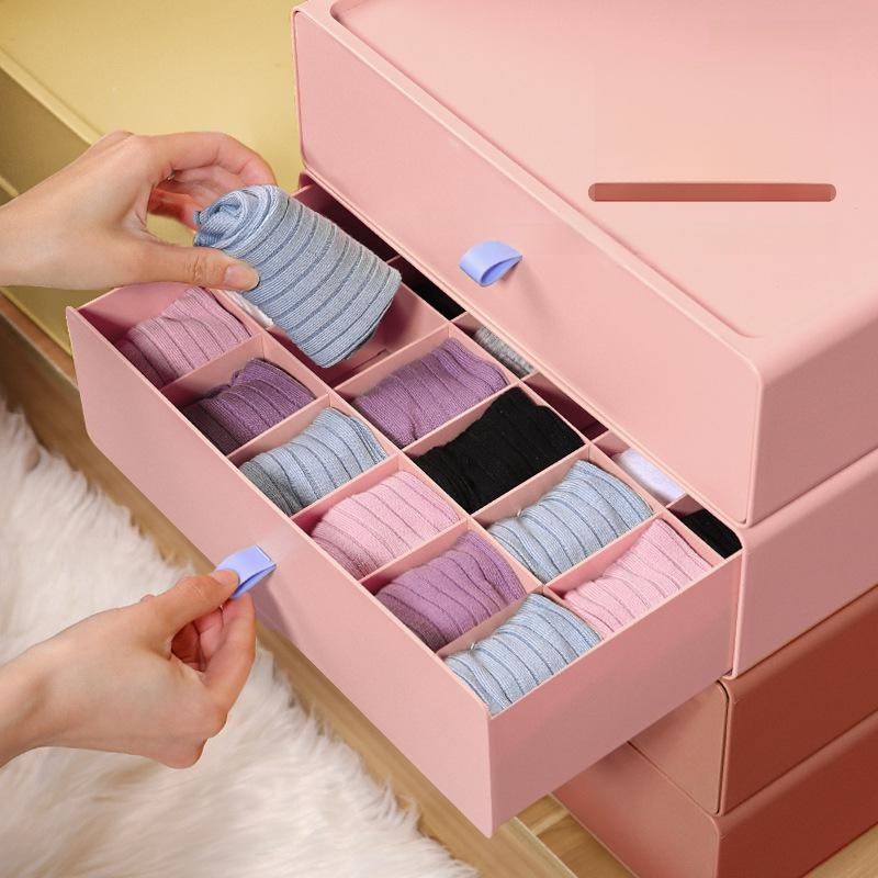 Organisateur 3-en-1 à tiroirs pour vêtements,  gain de place.