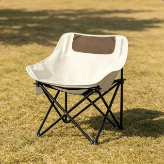 Outdoor Folding Moon Chair, Beach Picnic Leisure Backrest Chair