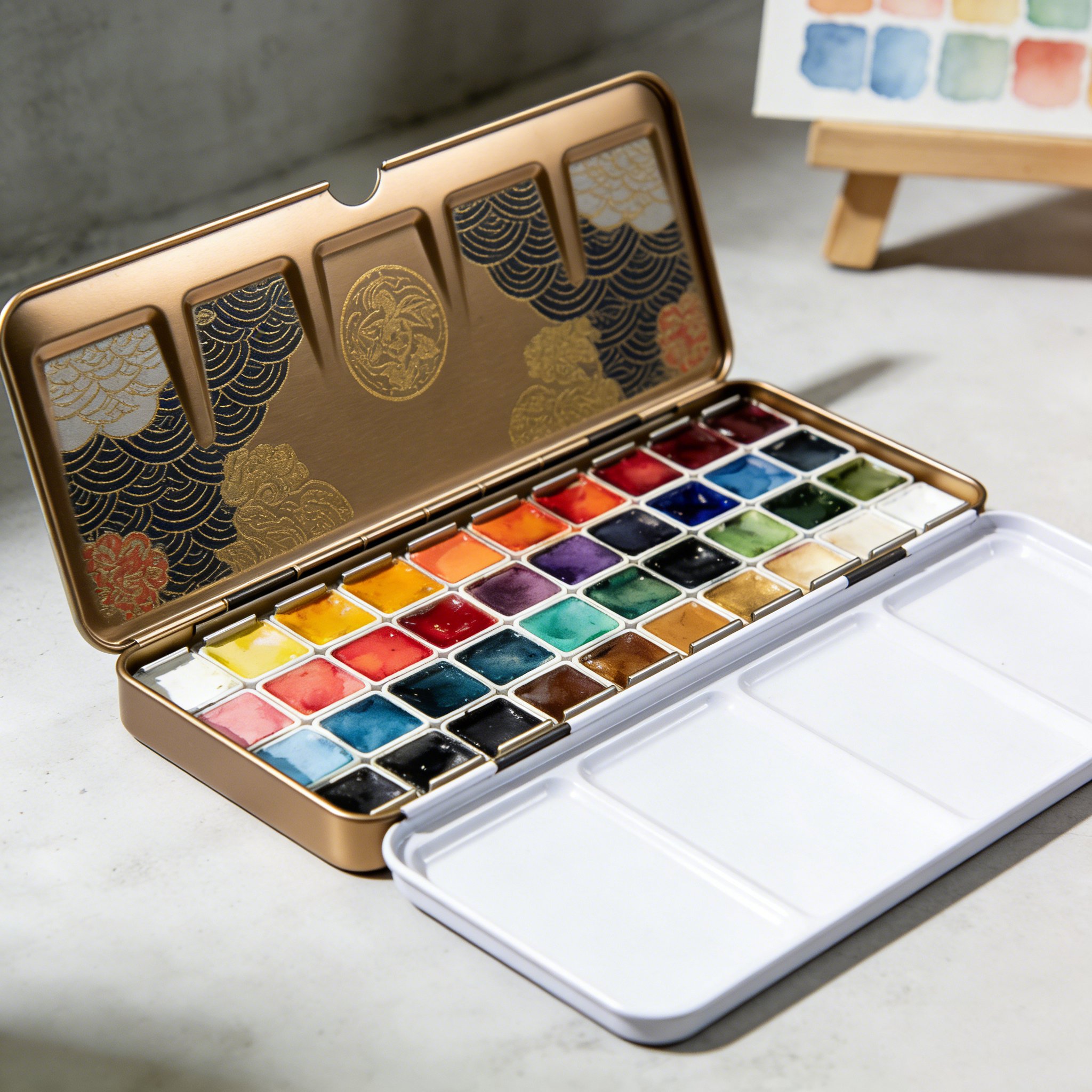 水彩絵の具セット全体写真