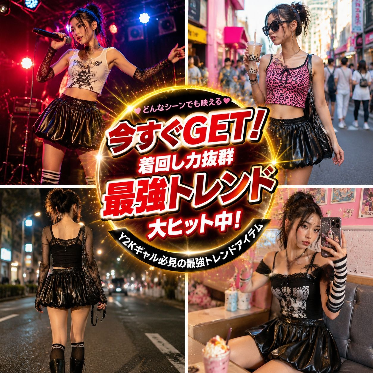 ファッション無地ソフトレザーショートプリーツレディーストップス