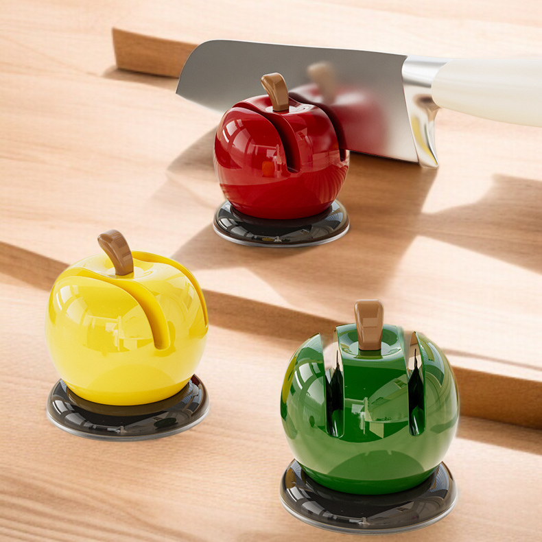 吸盤付きで安定した包丁研ぎが可能