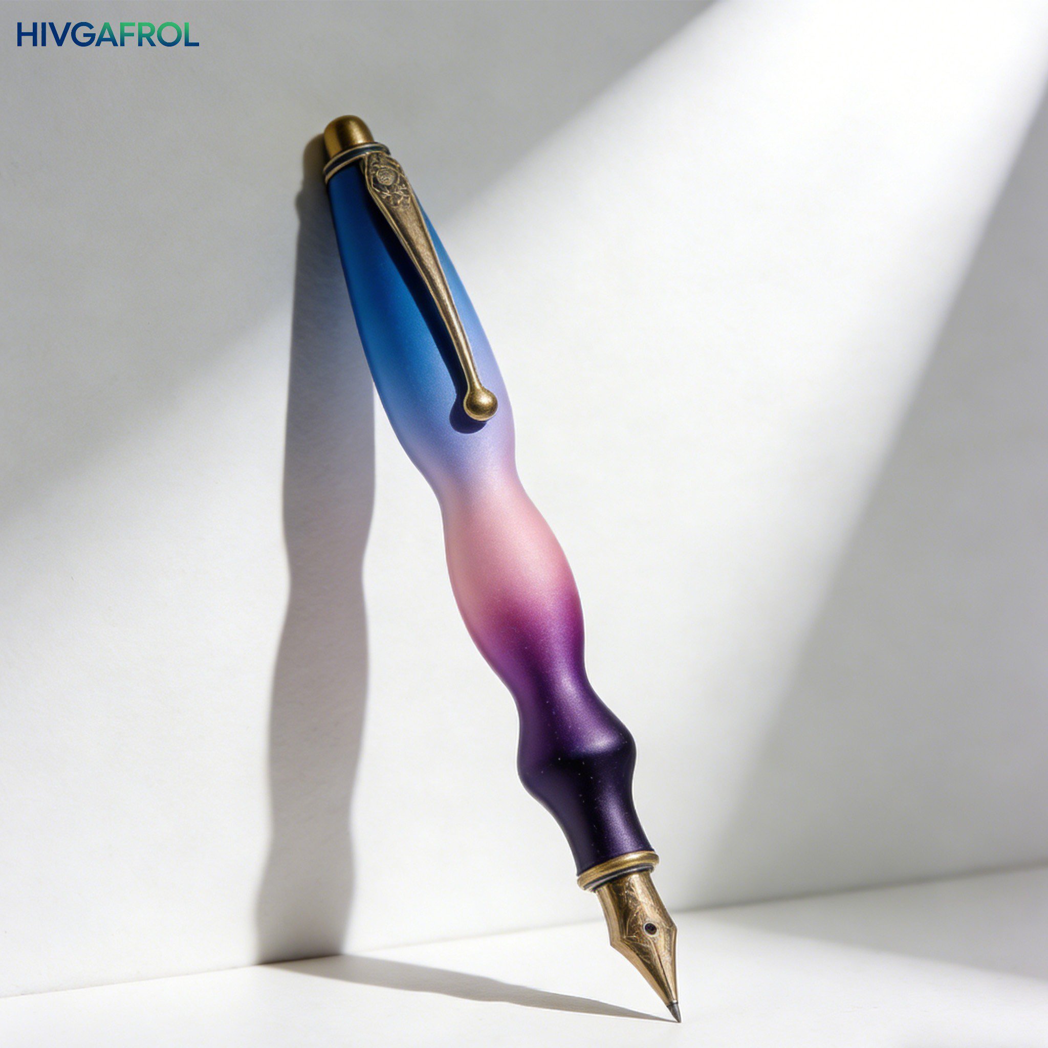 Długopis wieczny retro z metalowym korpusem – widok ogólny