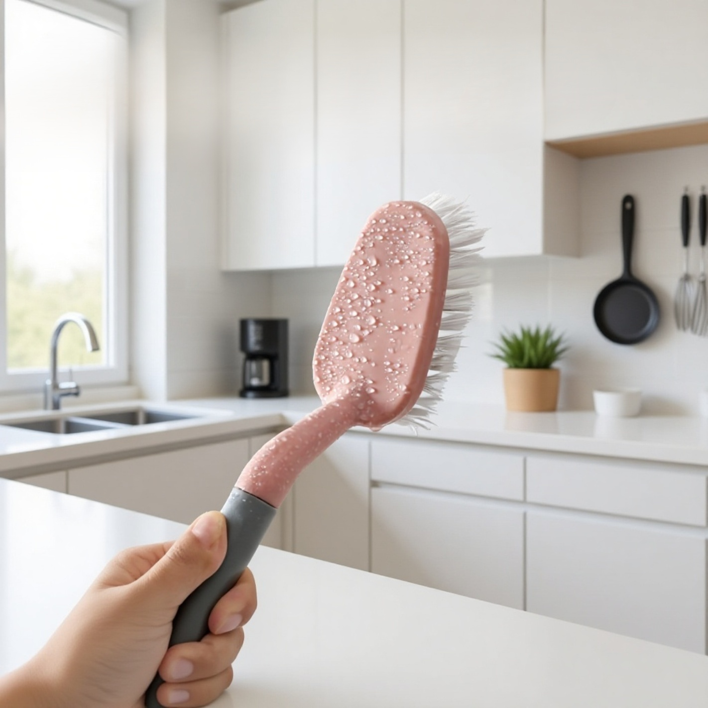 Limpieza eficiente de paredes en el baño