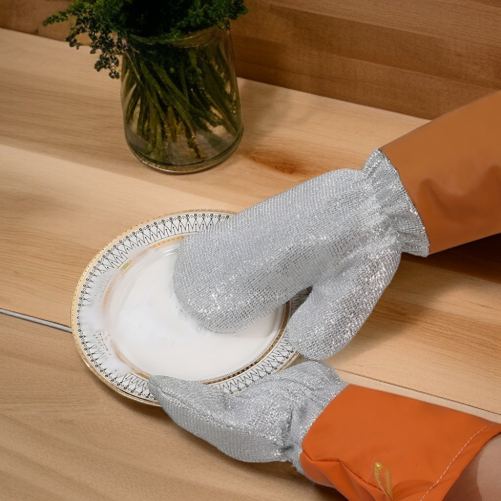 두꺼운 내열강선 청소 장갑