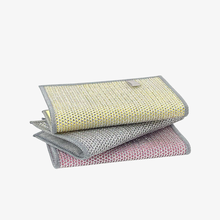 Double sided wipes for bathroom and household cleaning