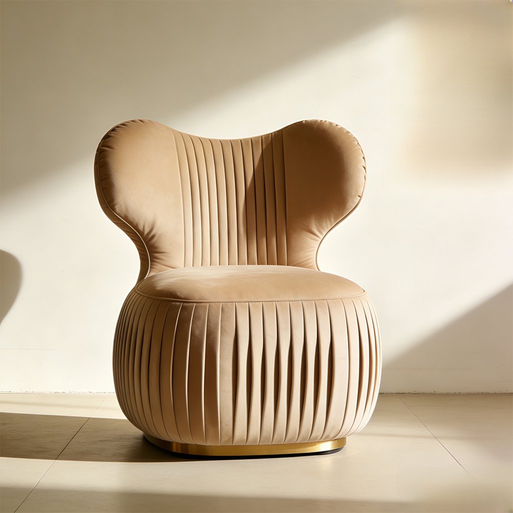 快適なファブリック一人掛けソファ