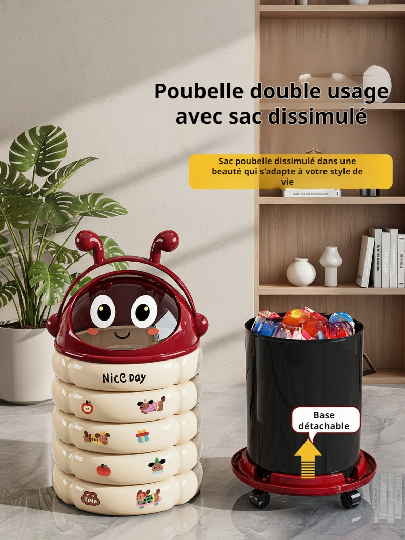 Poubelle mignonne adaptée à la chambre d'enfant