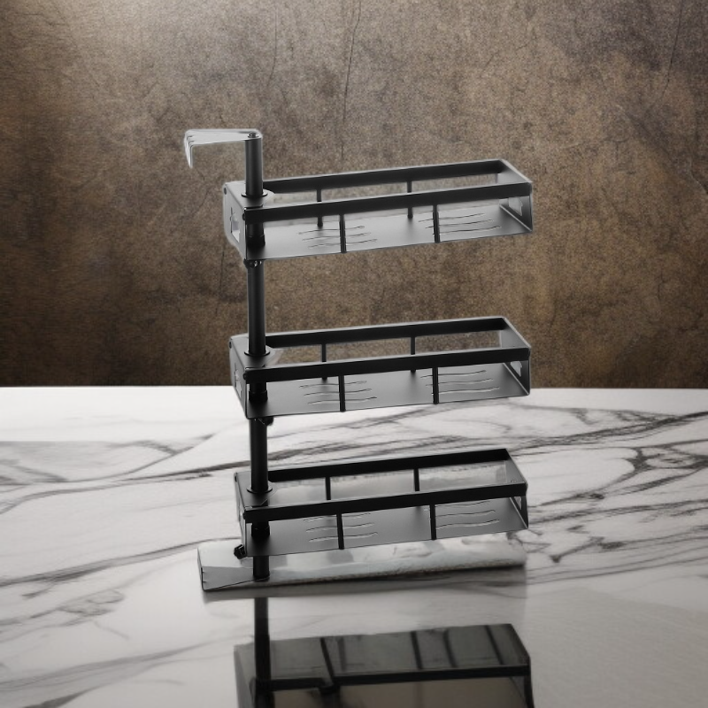 Modern kitchen with organized spice rack