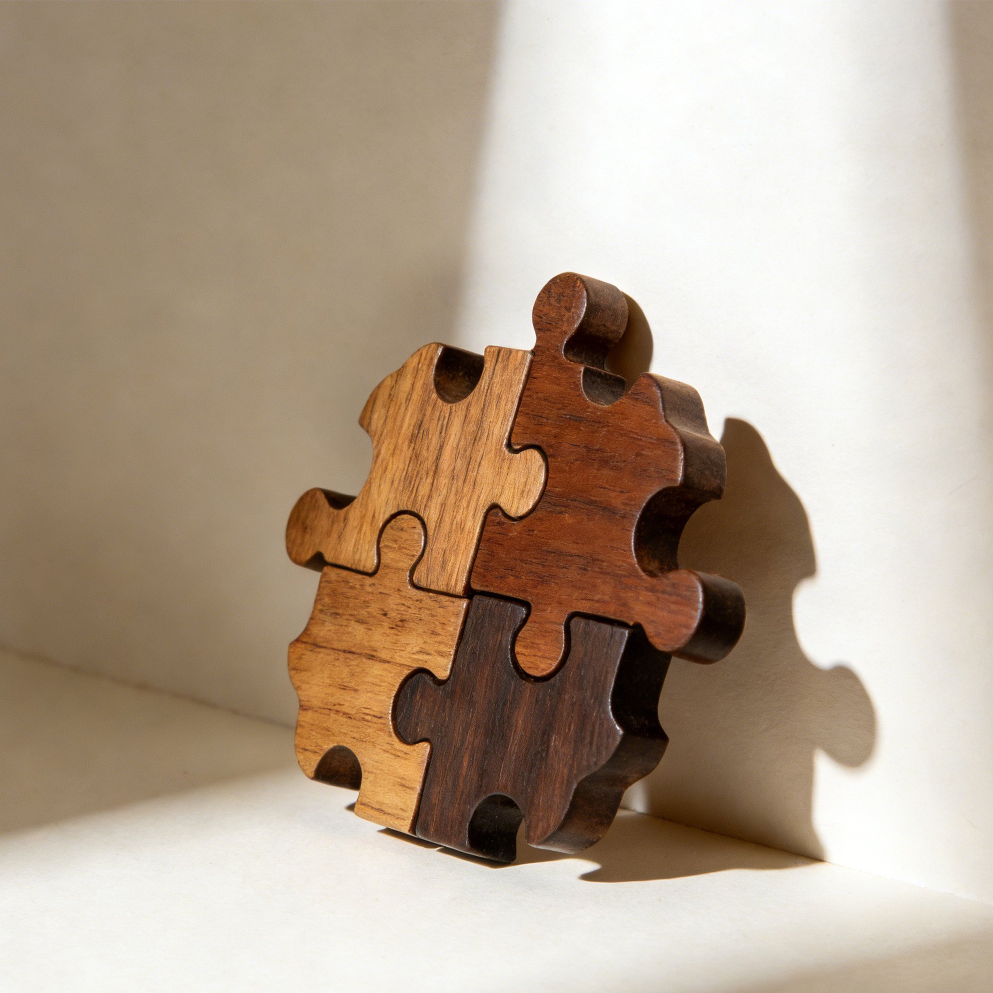 Juego de 5 salvamanteles de madera