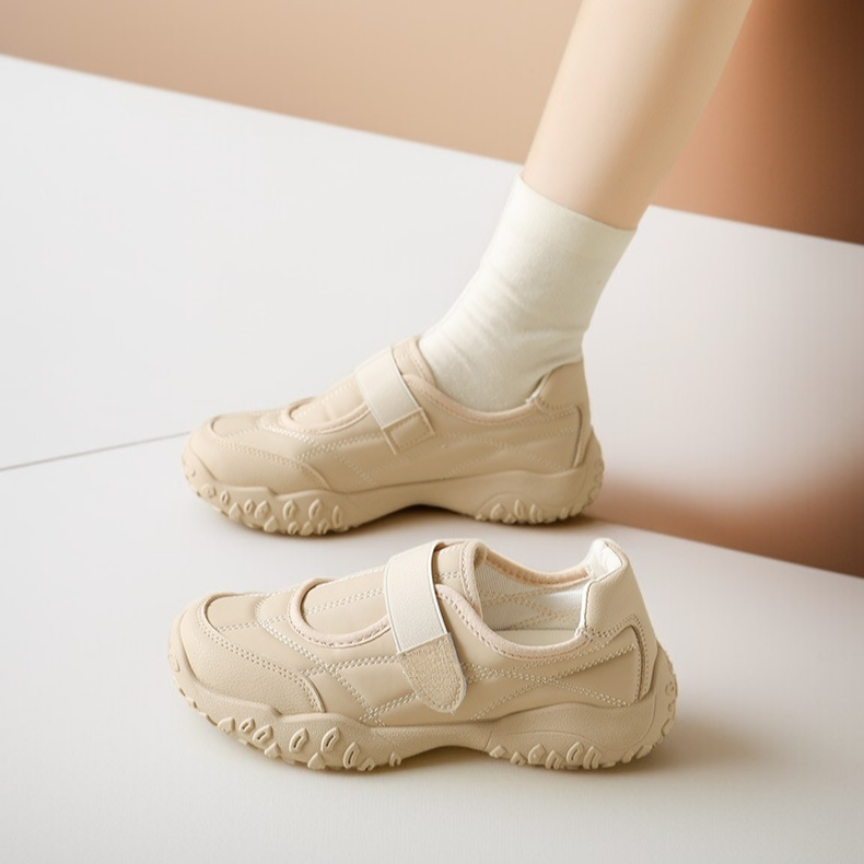 여성 캐주얼 얕은 입 마술 스티커 두꺼운 밑창 신발