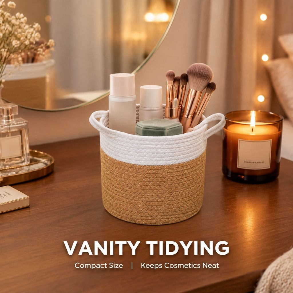 Large Cotton Rope Storage Basket