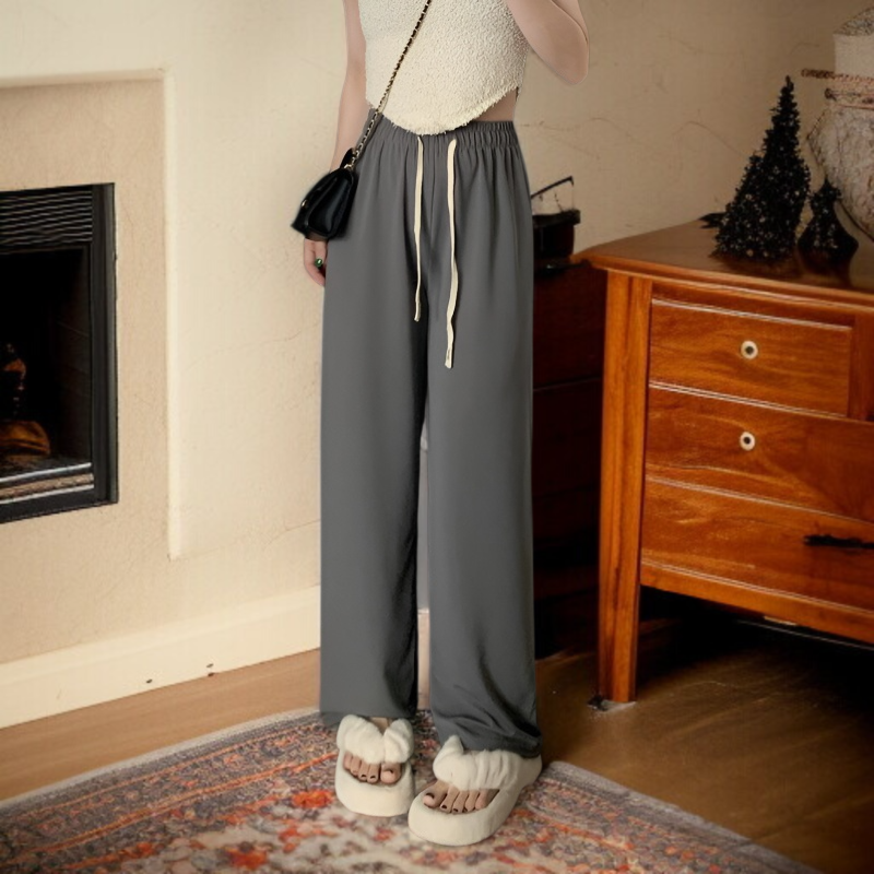 하이웨스트 와이드 정장 팬츠 밀링지 와이드 슬림핏 여성 캐주얼 일자 정장 바지 차르차르 정장 바지