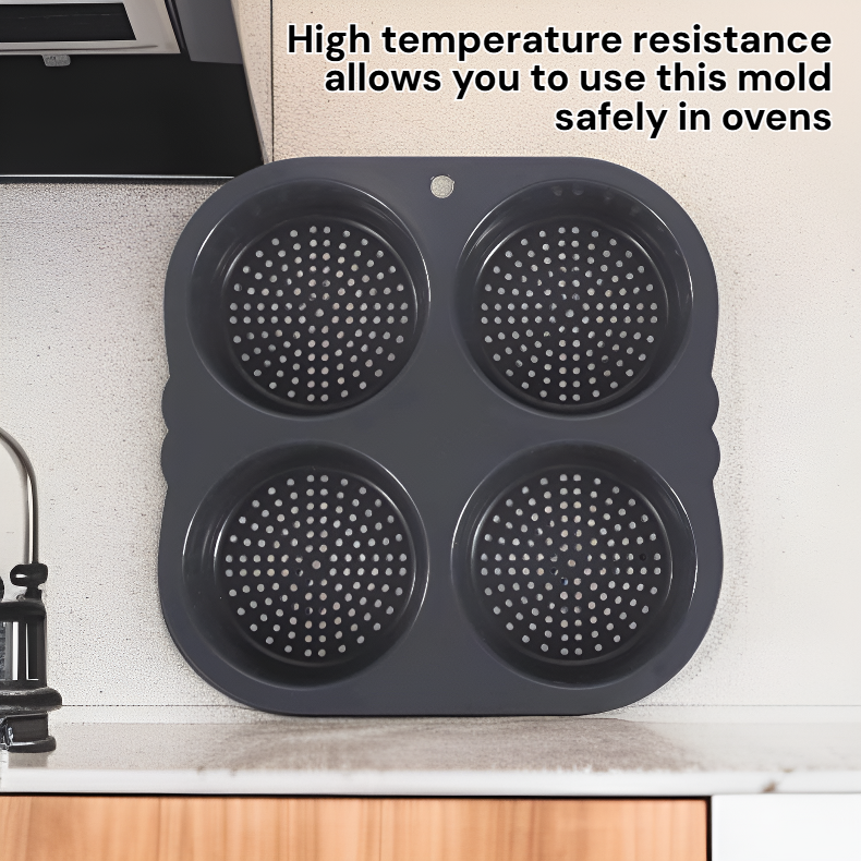 Home Round Non-Stick Silicone Hamburger Mold High Temperature Resistant Baking Mold