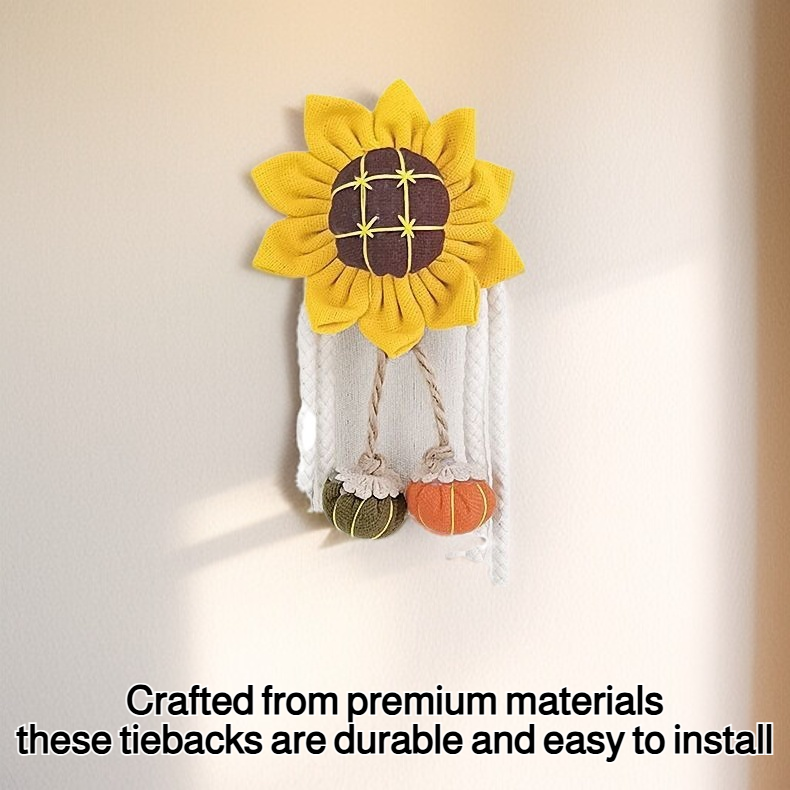 Floral curtain tiebacks