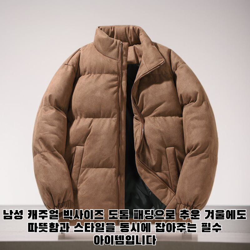 남자 캐주얼 빅사이즈 도톰 패딩 패딩 남자 빵옷 사슴털에 두꺼운 솜저고리