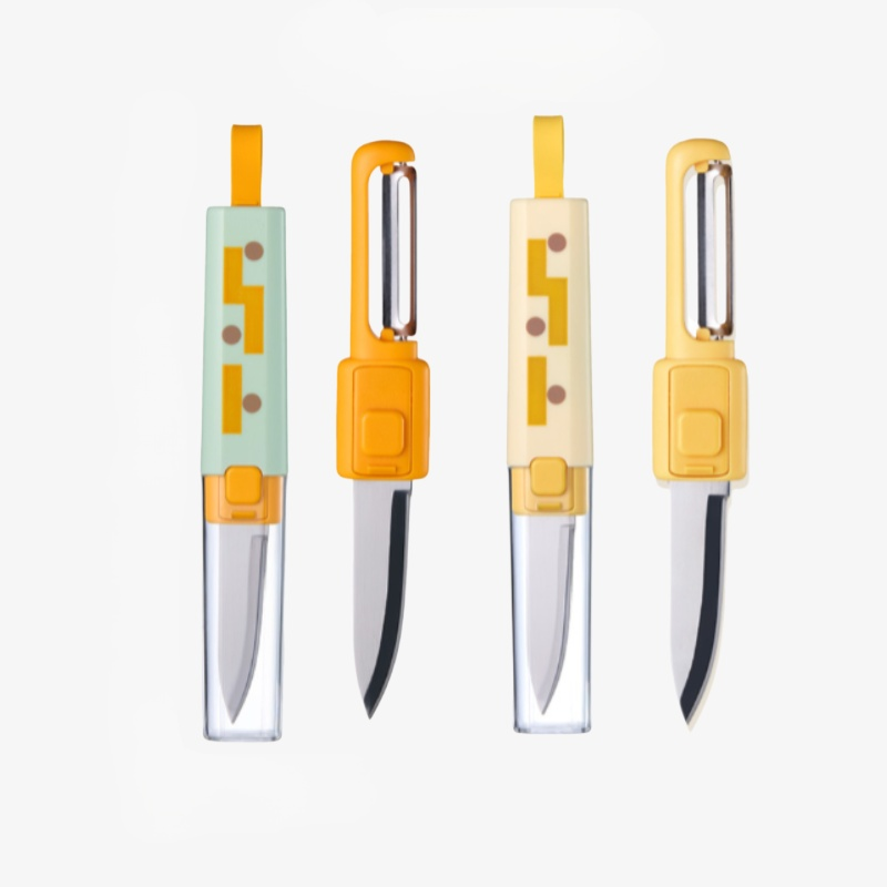 가정용 휴대용 다용도 과일칼 투인원 과일깎이 스크레이퍼 다용도 휴대용깎이